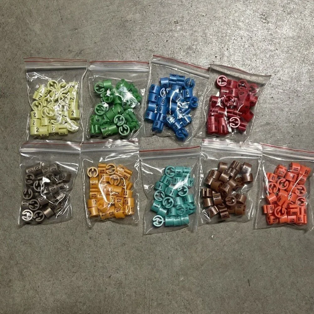 225PCS Snap on Hanger Size Markers Plastic Garment Sizers Donuts Cubes Retail